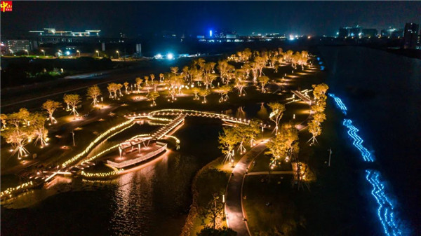 Cuihu parks, Cuiheng New District, Zhongshan-WANJIN apgaismojuma un apgaismojuma projekts (13)