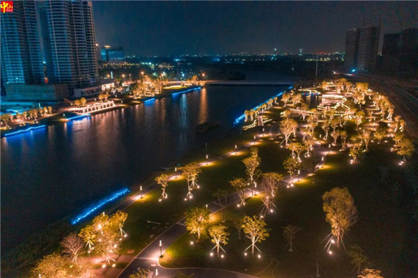 Taman Cuihu, Daerah Baru Cuiheng, Projek Pencahayaan dan Pencahayaan Zhongshan-WANJIN (6)