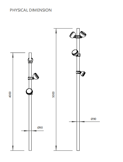 1 WJTS-D200~260 OUTDOOR POLE STYLE TREE FLOOD LIGHT SERIES ILLUMINATE THE TREE GARDEN POLE LIGHT