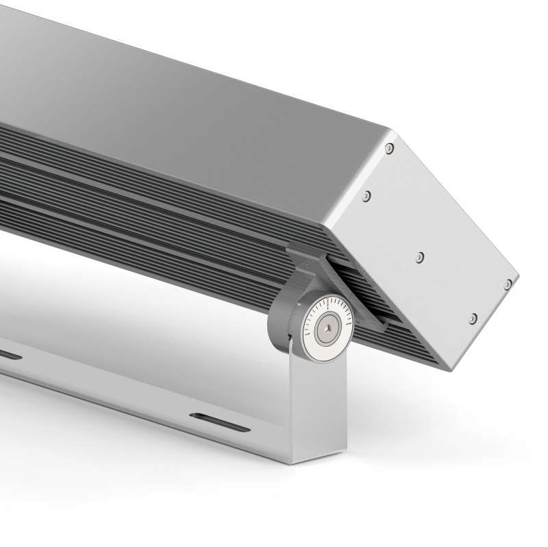 High power architectural LED flood light for building facade lighting. Available in RGBW, DMX512, narrow beam and 100-277V versions. IP65 aluminum housing for ou