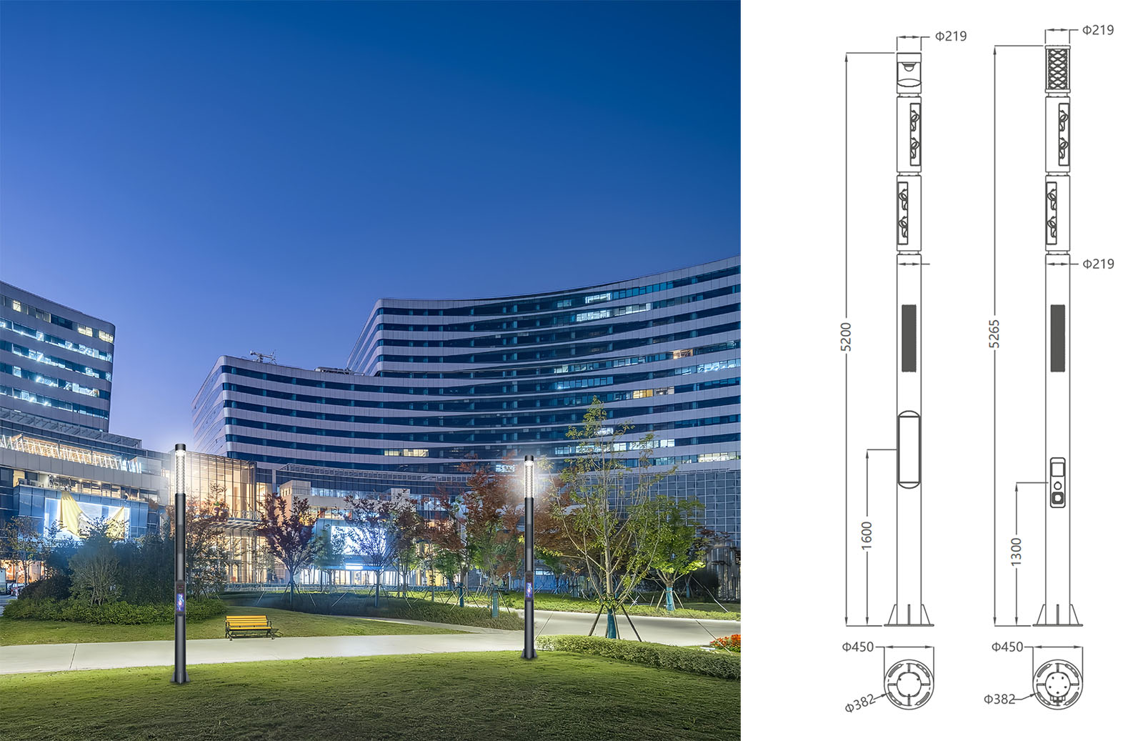 WJSL-AD219A LANG CHAO SERIES COMBINED SMART POLE LIGHT (3)