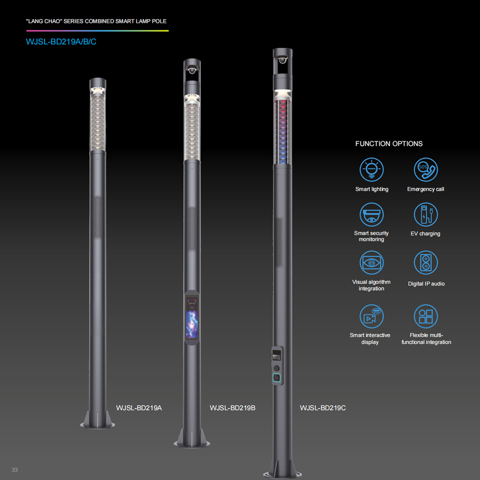 WJSL-BD219C LANG CHAO SERIES COMBINED SMART LAMP POLE (4)