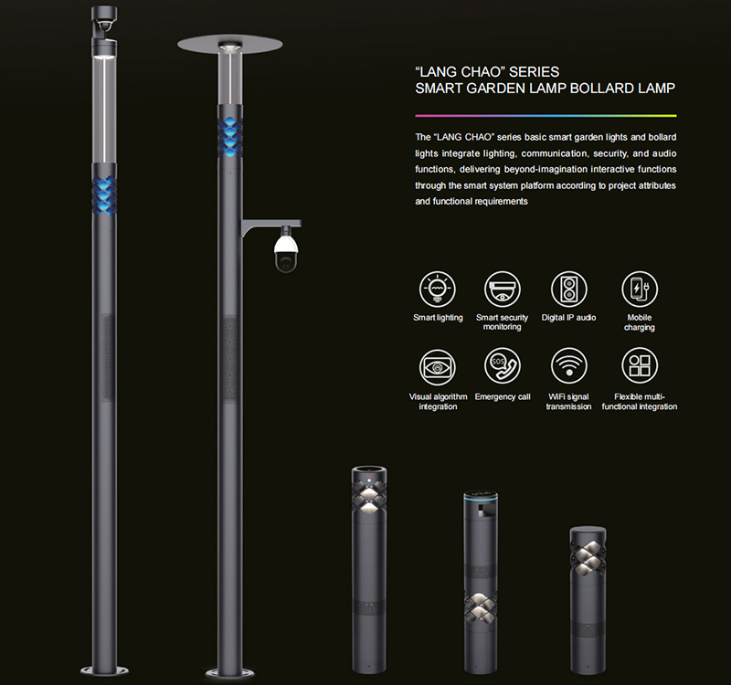 WJSL-LGD165B LANG CHAO SERIES SMART GARDEN LAMP BOLLARD LAMP (3)